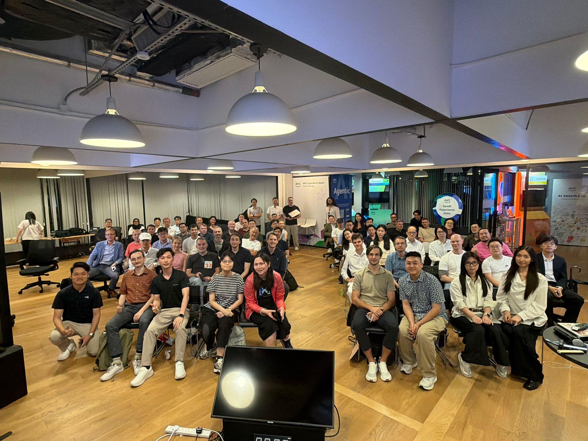 Community members gathering at a monthly event